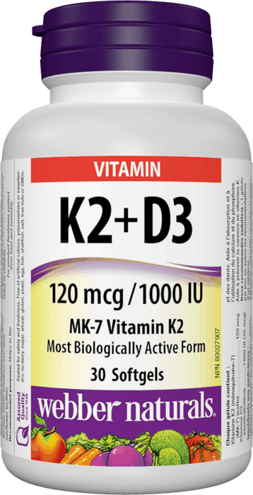 Webber Naturals Vitamine K2 + D3