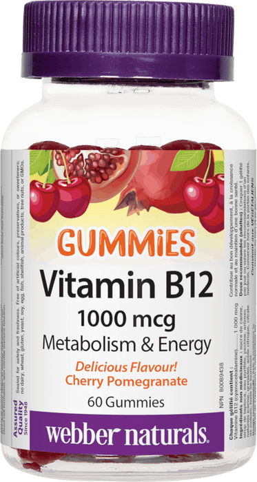 Webber Naturals Vitamine B12 1000 mcg Gummies