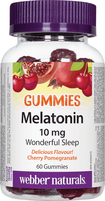 Webber Naturals Mélatonine 10 mg Gummies - Cerise Grenade