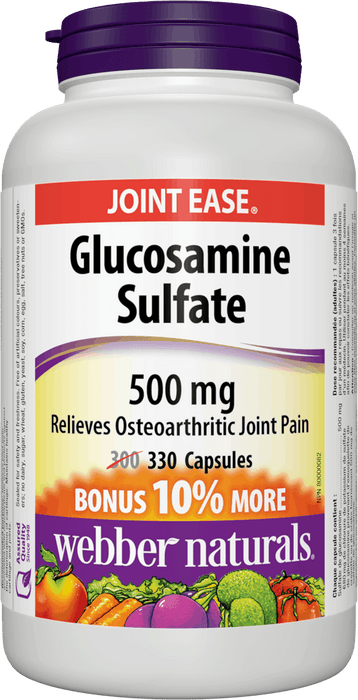 Webber Naturals Glucosamine Sulfate Capsules - Bonus Size