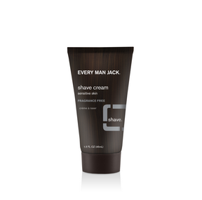 Every Man Jack Travel Shave Cream for Sensitive Skin - Fragrance Free