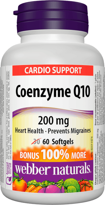 Webber Naturals Coenzyme Q10 200 mg - Pack bonus