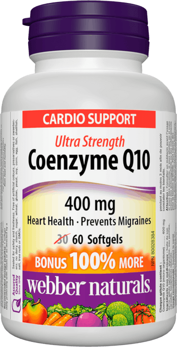 Webber Naturals Coenzyme Q10 400 mg - Pack bonus
