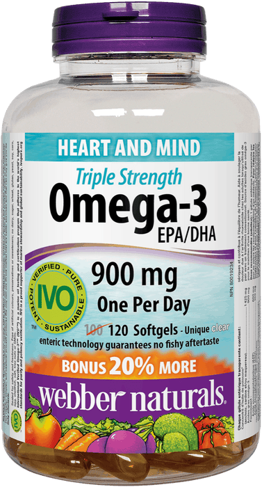 Webber Naturals Oméga-3 triple force 900 mg