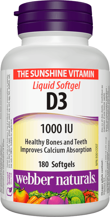 Webber Naturals Vitamin D3 1000 IU