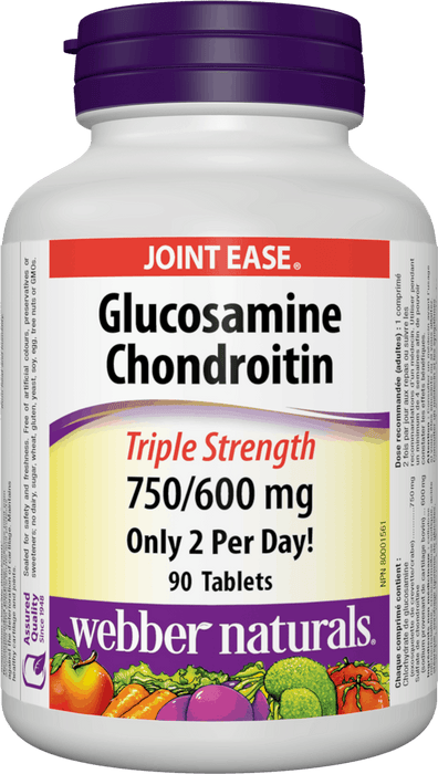 Webber Naturals Glucosamine Chondroitin Triple Strength 750/600 mg