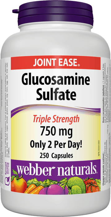 Webber Naturals Sulfate de glucosamine 750 mg, gélules