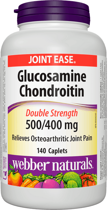 Complexe de glucosamine chondroïtine Webber Naturals 500/400 mg