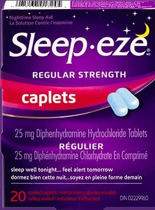 Caplets Sleep-eze à concentration régulière