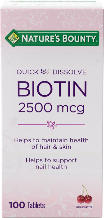 Nature's Bounty Biotin 2500 mcg
