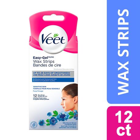 Veet Easy-Gel Facial Ready to Use Wax Strips & Wipes