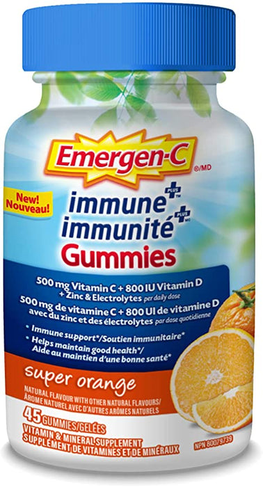 Emergen-C Immune+ Gummies Super Orange