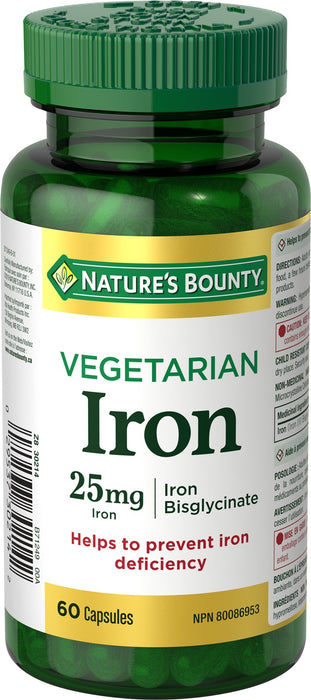 Nature's Bounty Fer végétal 25 mg