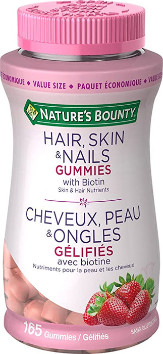 Nature's Bounty Hair, Skin & Nails with Biotin, Skin and Hair Nutrients Gummies