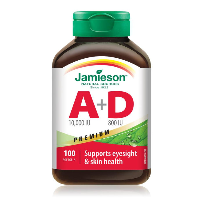 Jamieson Vitamin A 10,000 IU + Vitamin D 800 IU