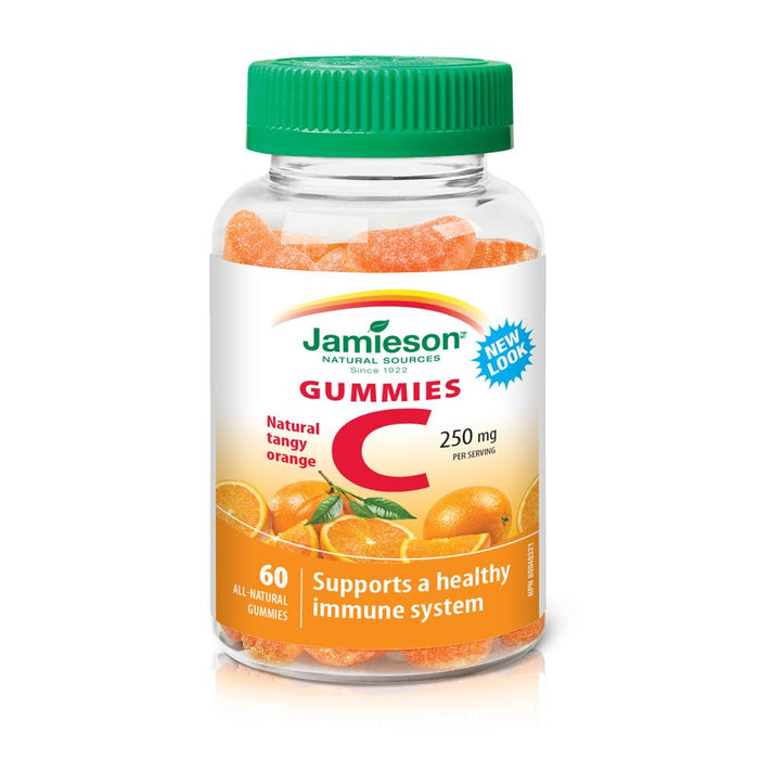 Jamieson Vitamine C 250 mg Gummies - Orange acidulée