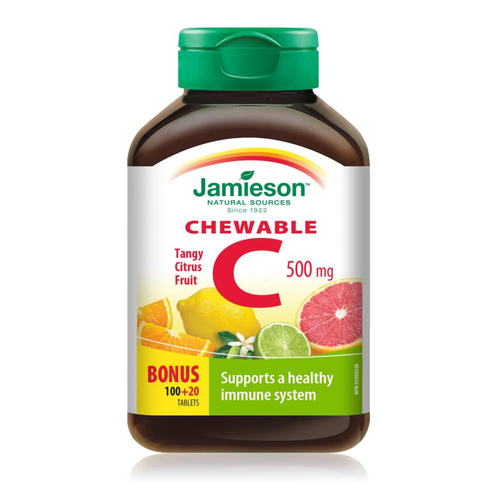Jamieson Chewable Vitamin C 500 mg - Citrus Fruit