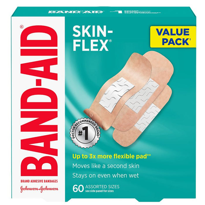 Pansements adhésifs Band-Aid Skin-Flex - Tailles assorties