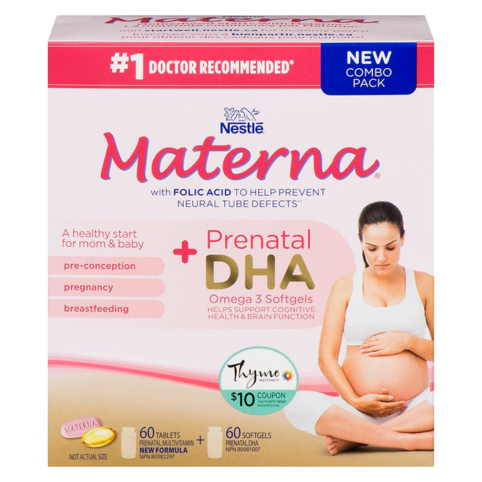 Materna DHA Combo Pack Multivitamines prénatales