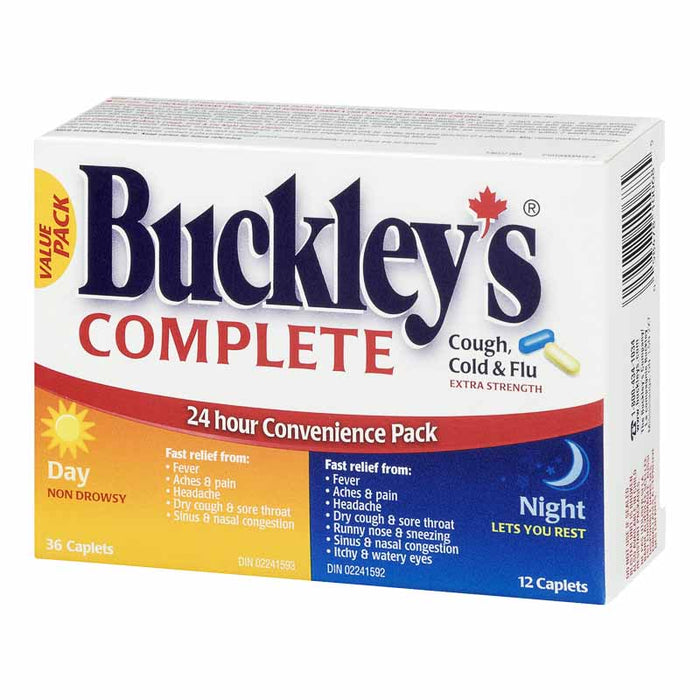 Buckley's Pack de soulagement contre la toux, le rhume et la grippe 24 heures - Extra fort