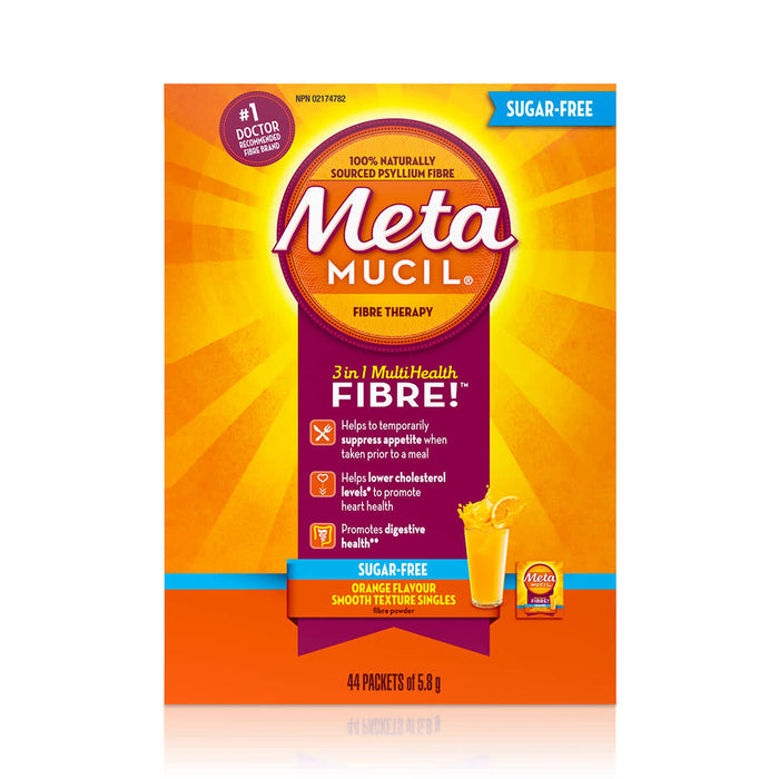 Metamucil Smooth Texture 75% Less Sugar Orange Fibre Powder