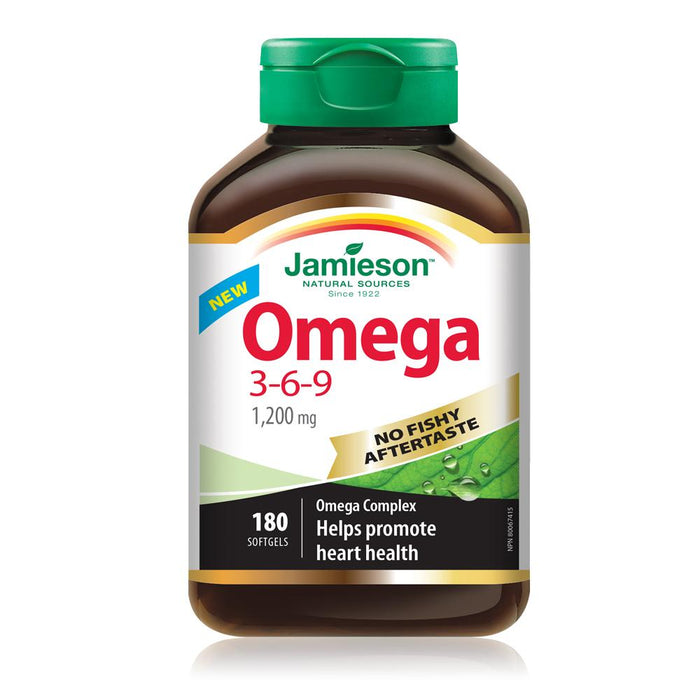 Jamieson Omega 3-6-9 sans arrière-goût de poisson 1200 mg