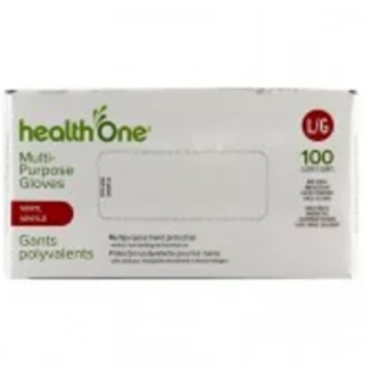Health ONE Lightly-Powdered Large Vinyl Gloves — The Health Store