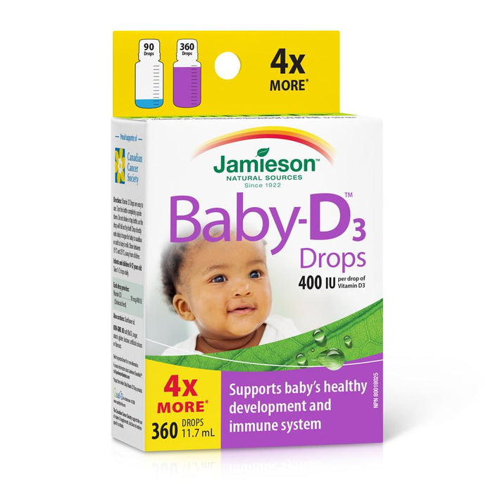 Jamieson Baby-D Vitamine D3 400 UI, gouttes