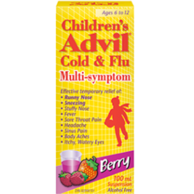 Suspension multi-symptômes Advil Rhume et grippe pour enfants - Baie