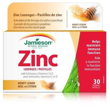Pastille de zinc Jamieson avec vitamines C et D