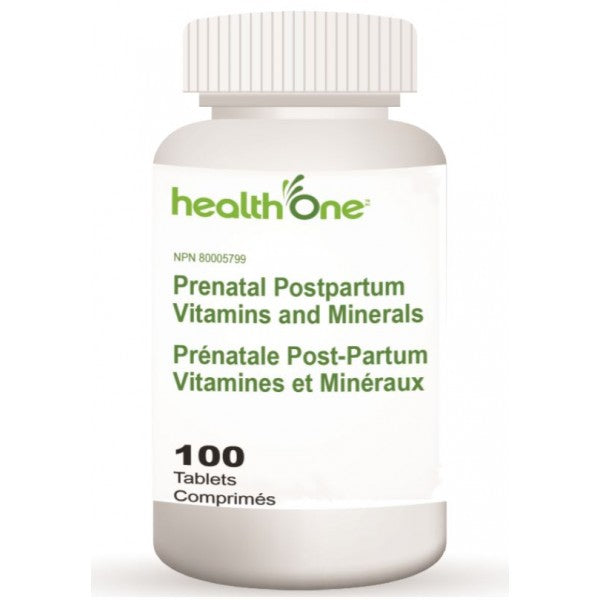 HealthOne Vitamines et minéraux prénatals et post-partum