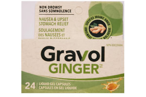Gravol Ginger Taste Free Liquid Gel Capsules