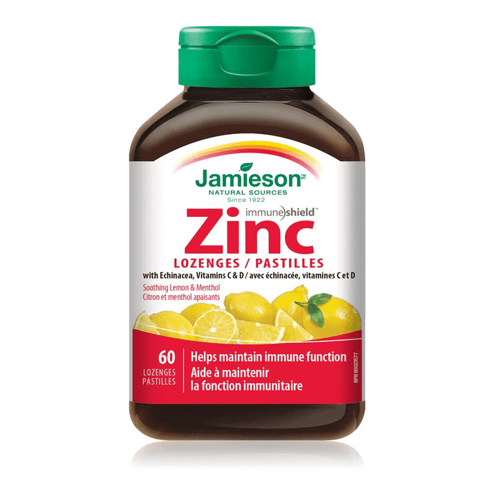 Jamieson Pastille de Zinc avec Vitamines C et D - Citron