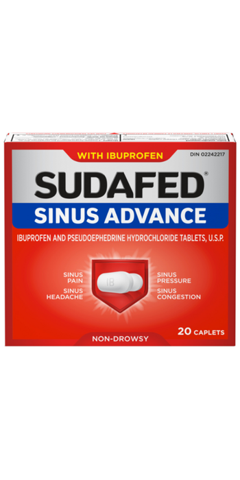 Sudafed Sinus Advance avec Ibuprofène