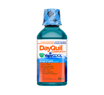 Vicks DayQuil Complete & VapoCool Cold & Flu Liquid Daytime Medicine