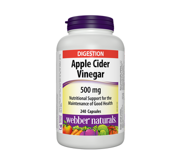 Vinaigre de cidre de pomme Webber Naturals 500 mg
