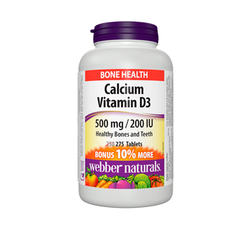 Webber Naturals Calcium et vitamine D3 500 mg