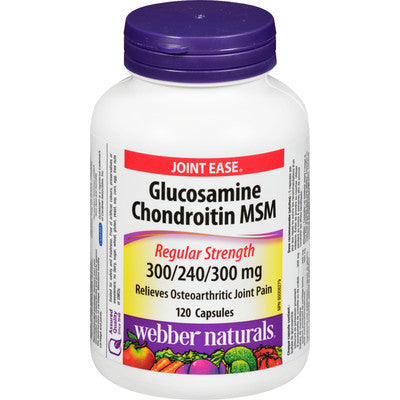 Webber Naturals Glucosamine, chondroïtine et MSM 840 mg